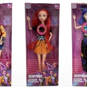 K-pop Demon Hunters–Style Dolls (Set of 3) – Light Up + Sing “Golden” – NEW